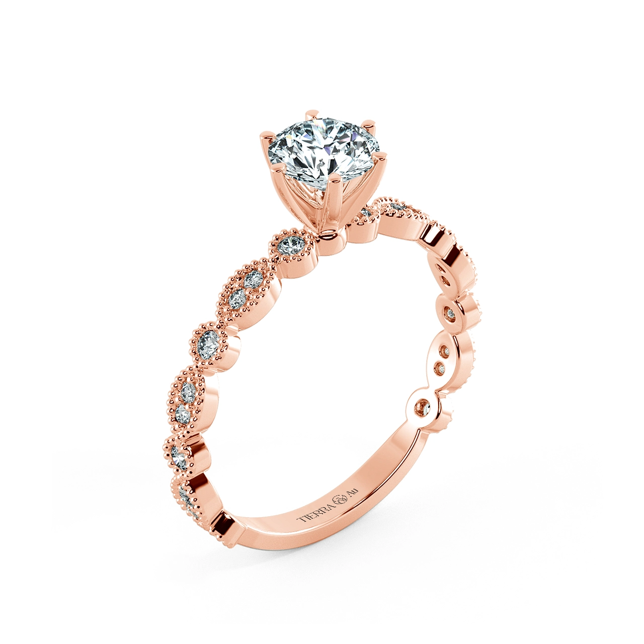 Solitaire Engagement Ring with Eternity Band NCH1801 4